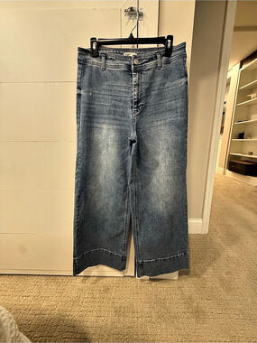 OAT Wide Leg Sailor Jeans in Blue Size 8/29 waist